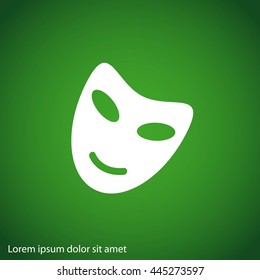 Vector theatrical masks icon
