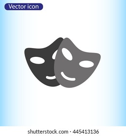 Vector theatrical masks icon
