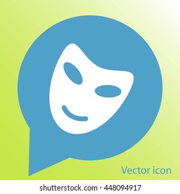Vector theatrical masks icon
