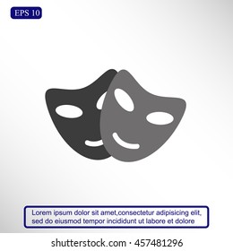 Vector theatrical masks icon