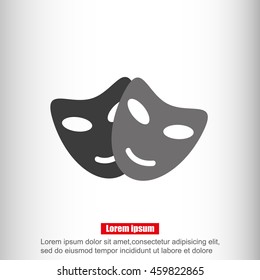 Vector theatrical masks icon