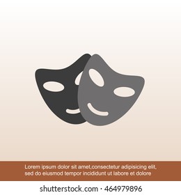 Vector theatrical masks icon