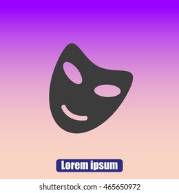 Vector theatrical masks icon