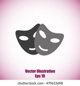 Vector theatrical masks icon