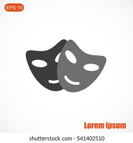 Vector theatrical masks icon