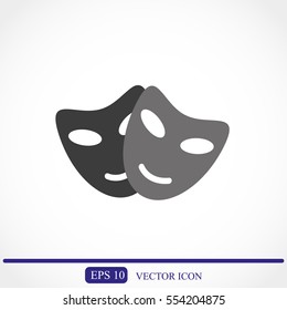 Vector theatrical masks icon