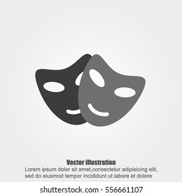 Vector theatrical masks icon