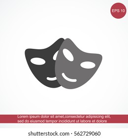 Vector theatrical masks icon