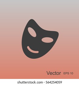 Vector theatrical masks icon