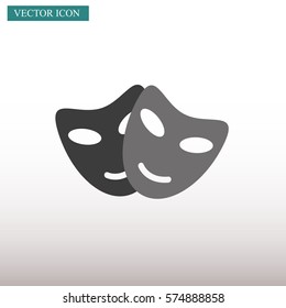 Vector theatrical masks icon