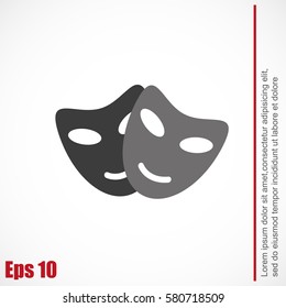 Vector theatrical masks icon