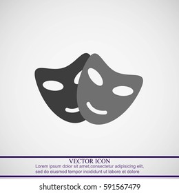 Vector theatrical masks icon