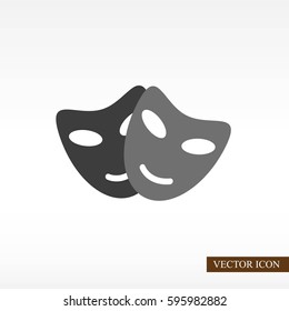 Vector theatrical masks icon
