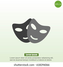 Vector theatrical masks icon