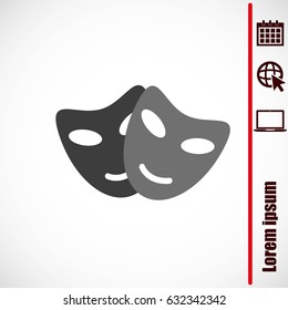 Vector theatrical masks icon
