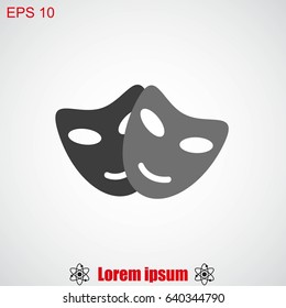 Vector theatrical masks icon