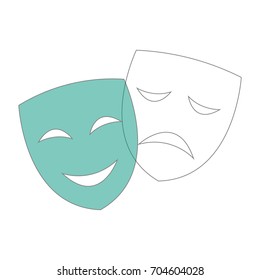 Vector theatrical masks icon