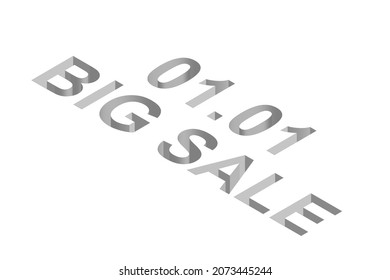 Vector theme 01.01 sale, special promotion day