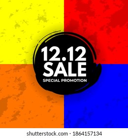 Tema del vector 12.12 venta, día especial de promoción
