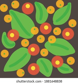Vector con el tema de las frutas y la salida