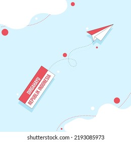 vector del tema de la independencia de la república de indonesia que significa "regocijo de la república de indonesia". ilustración vectorial. se puede usar para banners, fondos de pantalla y fondos