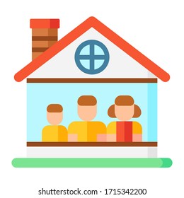vector with the theme of stay at home