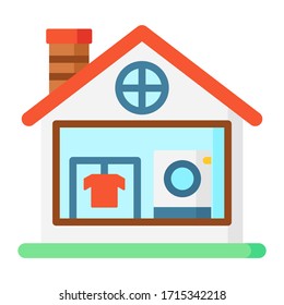 Vektorillustration mit dem Thema Aufenthalt zu Hause