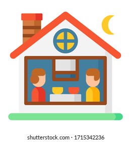 vector con el tema de permanecer en casa