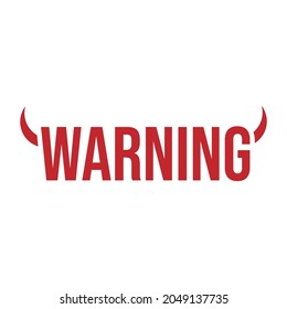 vector themed warning typography concept
