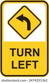 vector there is a road turning left