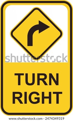 vector there is a road turning right
