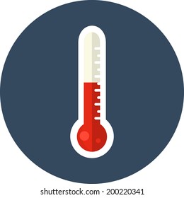 Vector Thermometer  Flat Icon