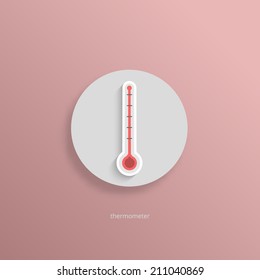 Vector Thermometer Flat Icon