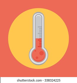 Vector Thermometer Flat Icon