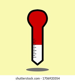 Vector Thermometer, Health Illustration, Body Temperature Gauge.