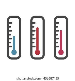 Vector Thermometer icon. For business / Research Information / outdoor / medicine / equipment. Abstract symbol. Illustration.