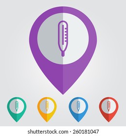 Vector thermometer icon. File format eps 10