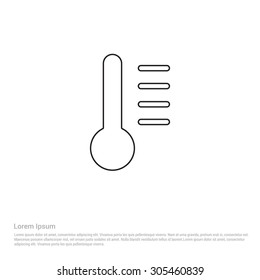 Vector thermometer Icon Illustration. Flat pictogram icon