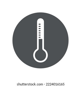 Vector thermometer icon isolated on white black color