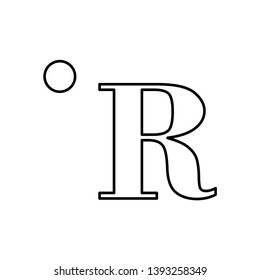 Vector Thermometer icon. Reaumur Temperature. Temp. Hot, heat, Cold Cool, Freezing.