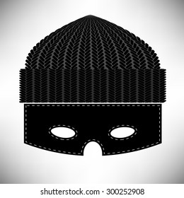 Vector Thief Icon Isolated on Grey Background. Symbol of Robber 