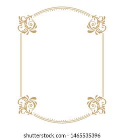 Classic Gothic Architectural Decorative Frame Isolated Stock Vector ...