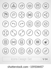 Vector thin icons design set. Moder simple line icons. Ultra thin icons on white background. Volume 4