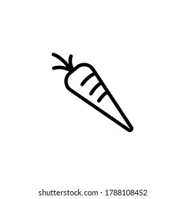 Vector thin line carrot icon