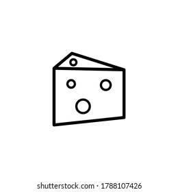 Vector thin line cheese icon