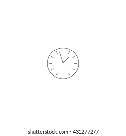 Vector Thin Line Clock