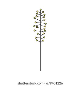 Vector thin line icon, flower on a stem. Elegant logo template. Design element for garden or flower shop, florist, natural cosmetics products. Isolated symbol. Simple mono linear modern design.