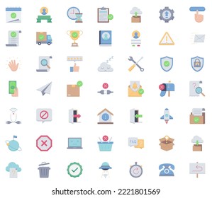 Vector thin line icons set and graphic design with social media network symbols illustration.