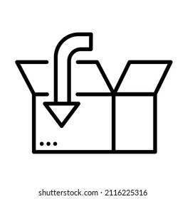 vector thin line import icon