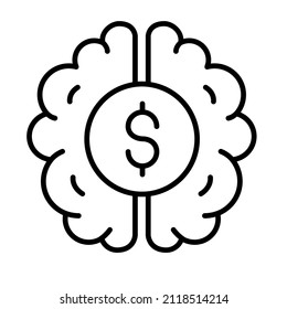 icono de idea de inversión en línea delgada vector